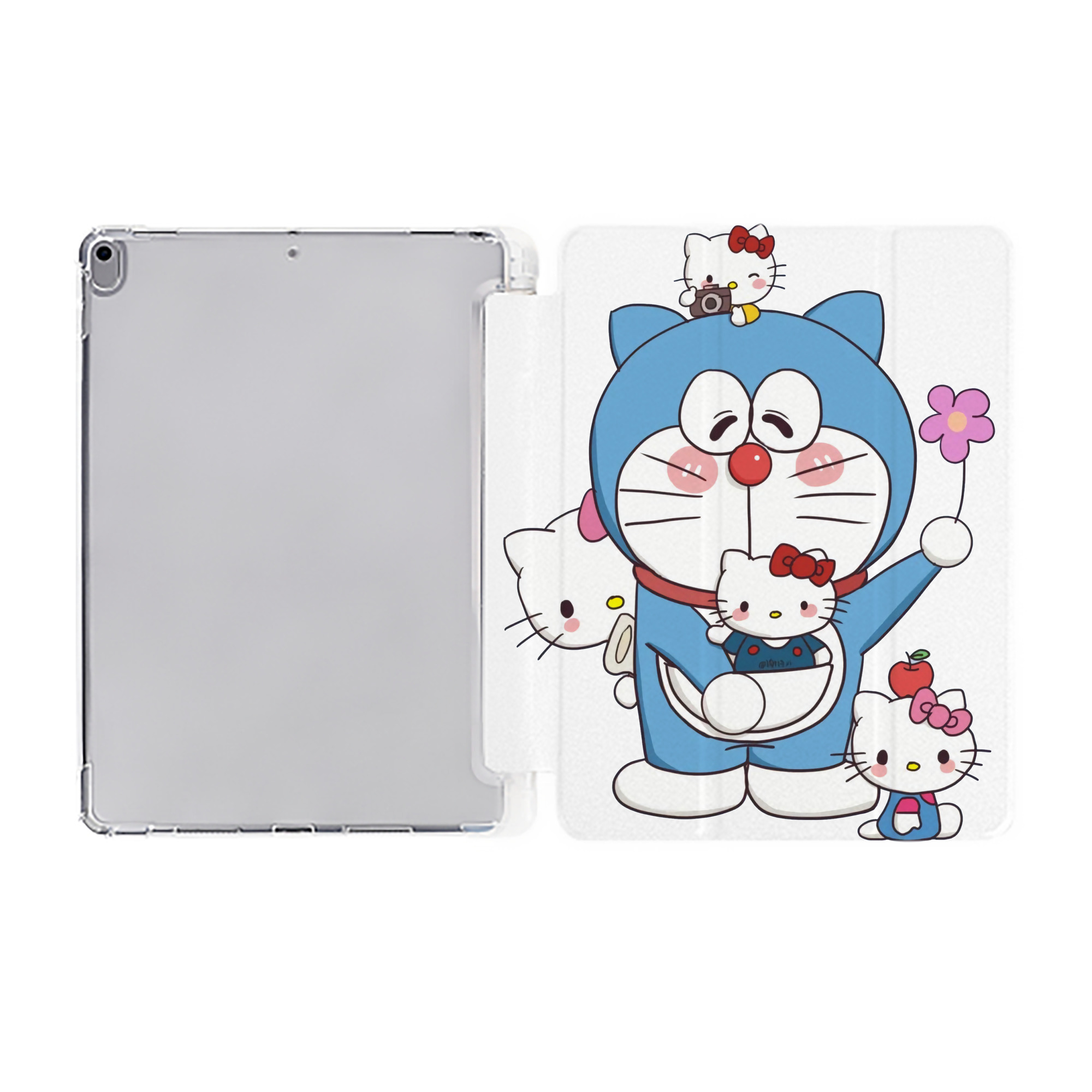 （画像用） ドラえもん Doraemon IPad ケース ペン収納付き 三つ折りスタンド PUレザー×シリコン 対応機種9.5/10.5/10.9インチ